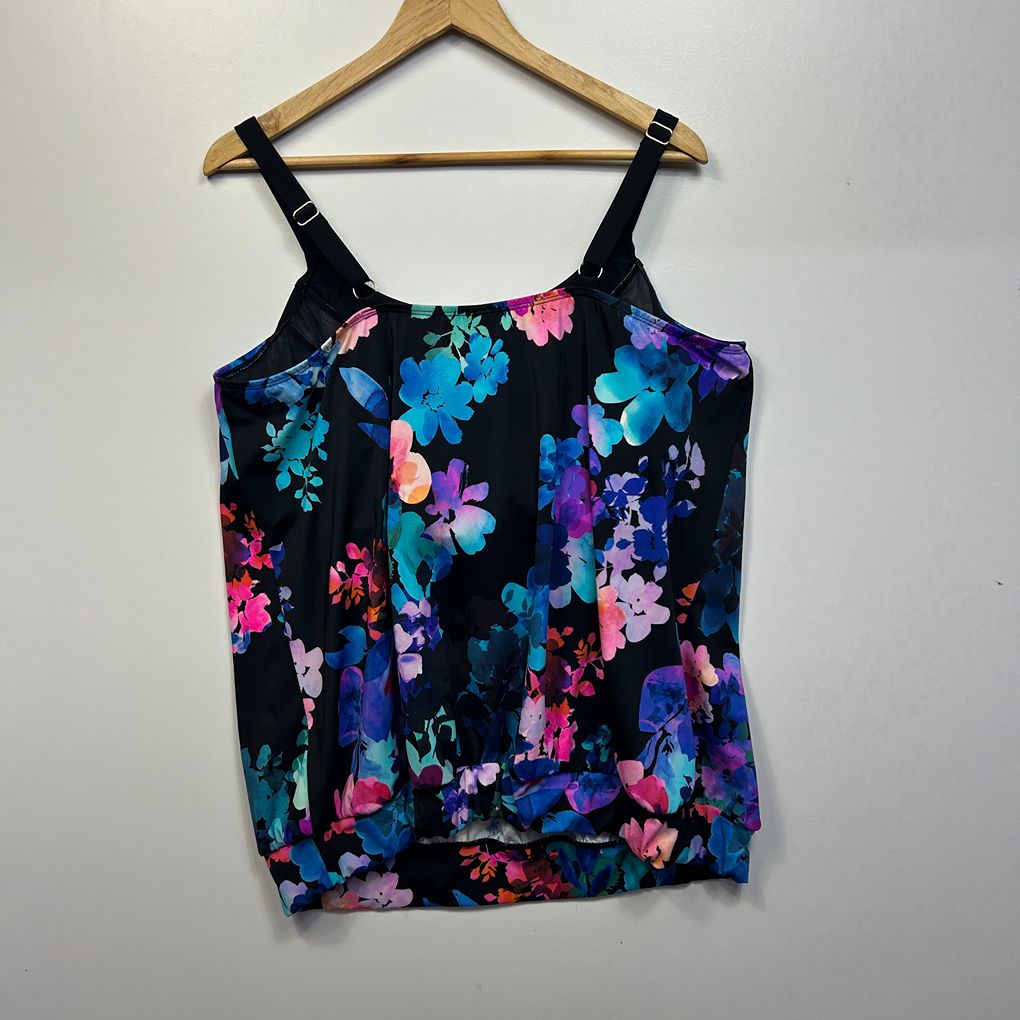 Taking Shape Multicoloured Swim Tankini Top - Size 20