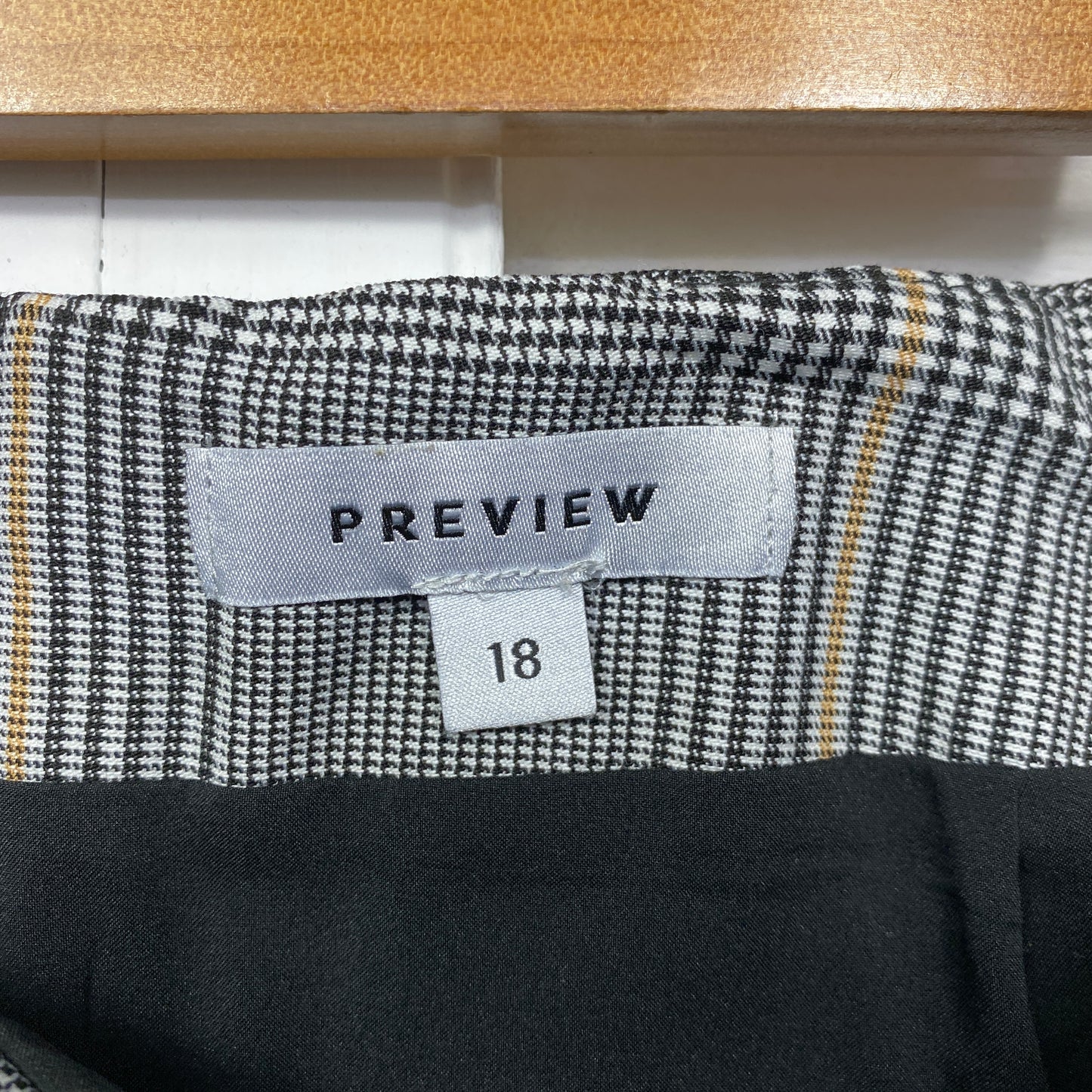 Preview Skirt Size 18 Plus Pencil Check Knee Length Office