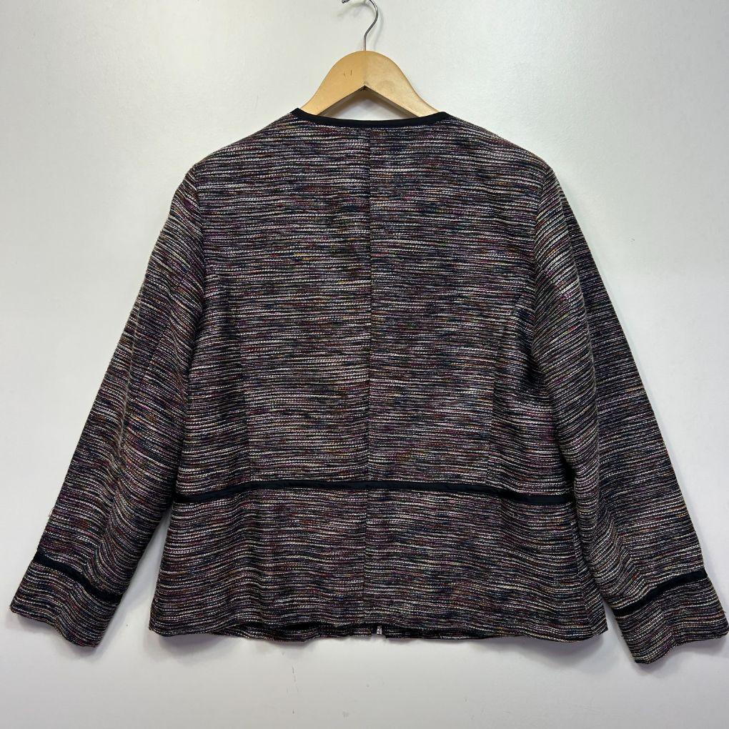 Black Pepper Multicoloured Tweed Jacket - Size 16
