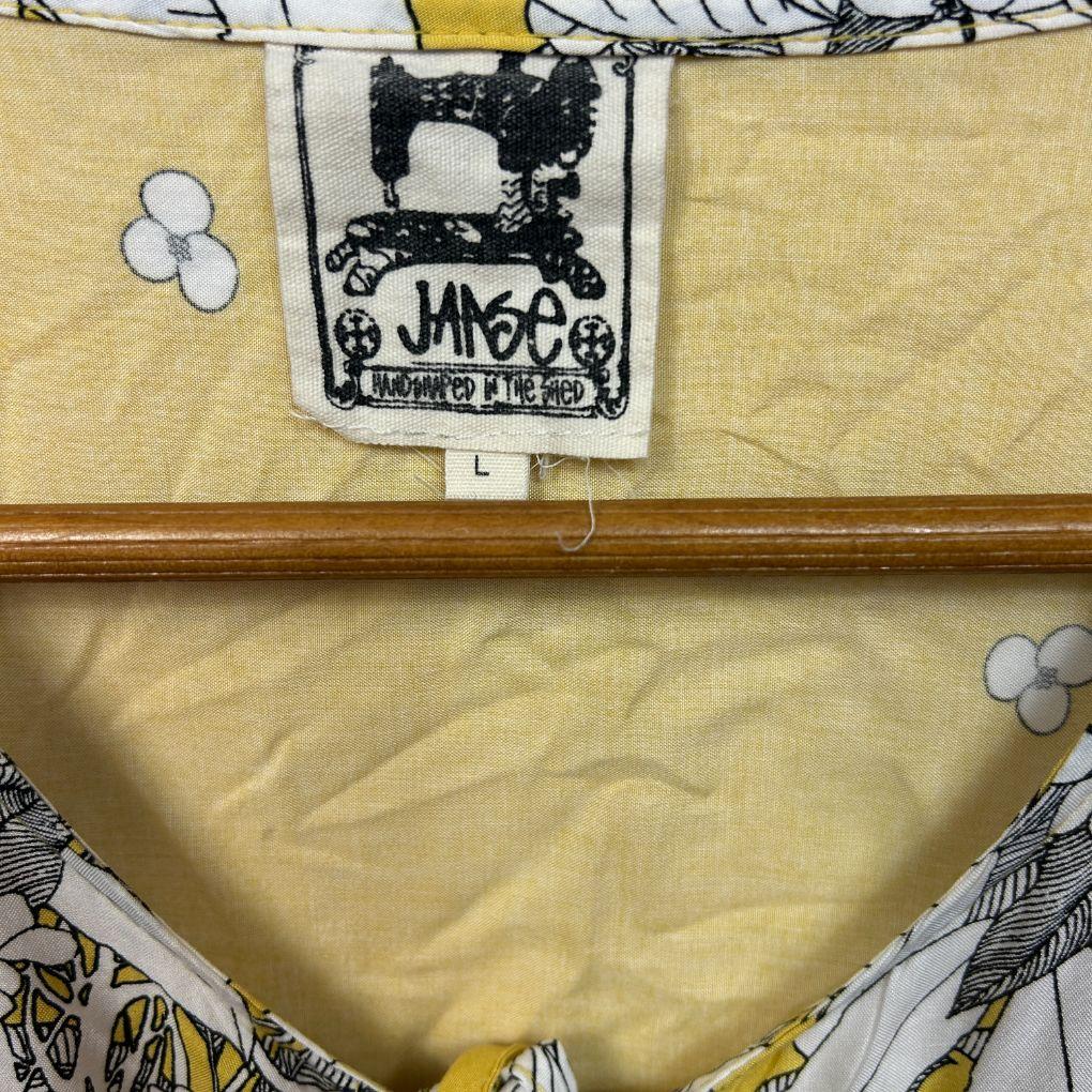 Jaase Yellow Floral Boho Dress - Size Large