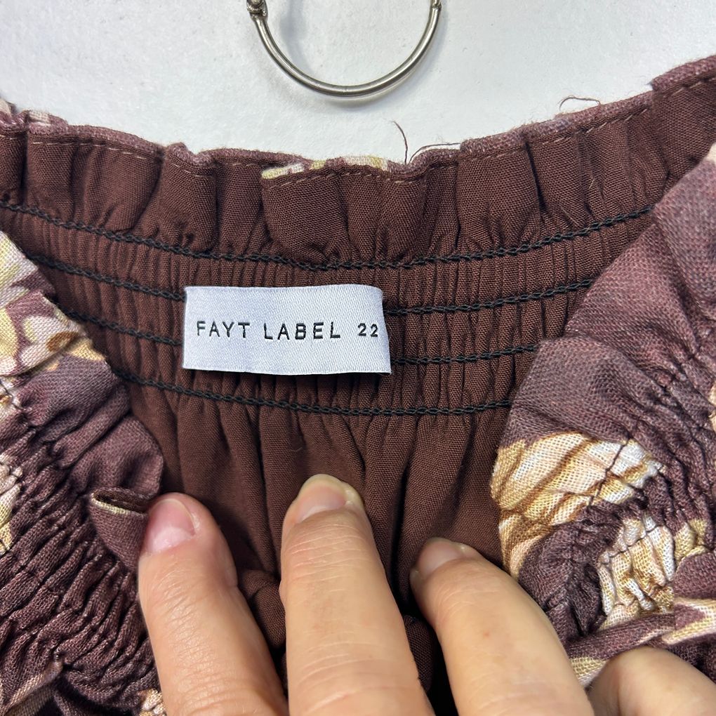 Fayt The Label Brown Floral Dress - Size 18/20/22
