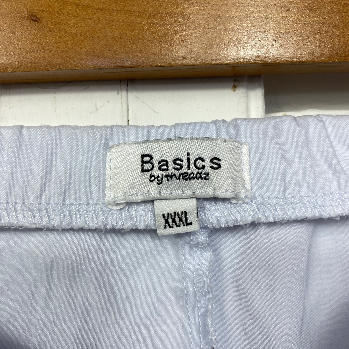 Basics by Threadz Pants Size 3XL Plus White Elastic Waist