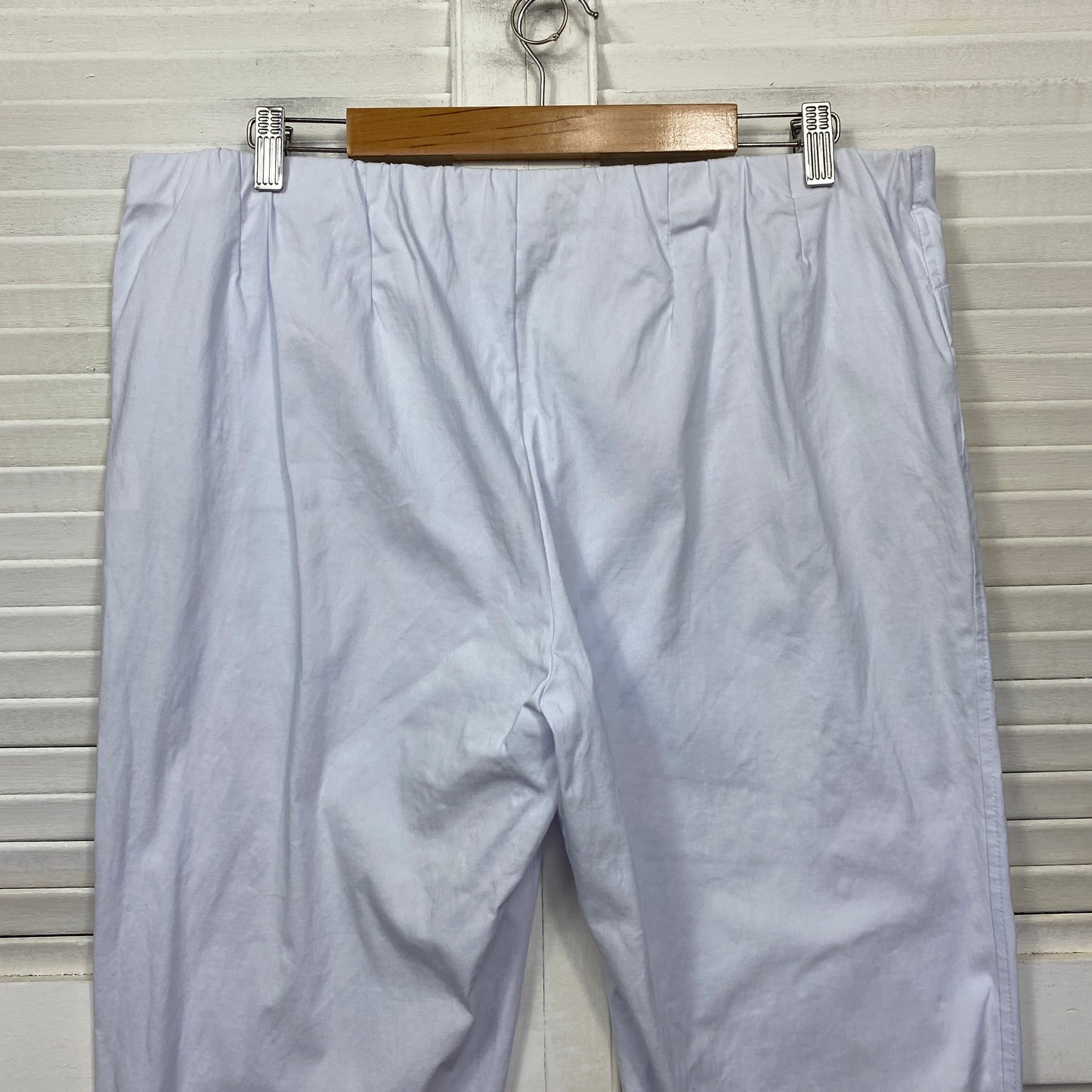 Basics by Threadz Pants Size 3XL Plus White Elastic Waist