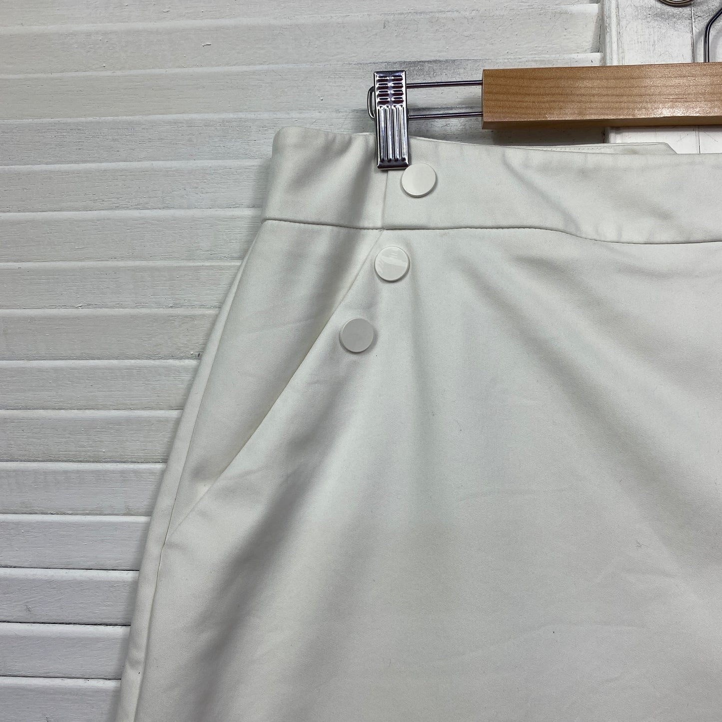 Portmans Skirt Size 18 White Short Length Lined Office