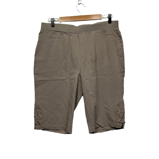 Noni B Shorts Size 14 Pull On Beige Elastic Waist
