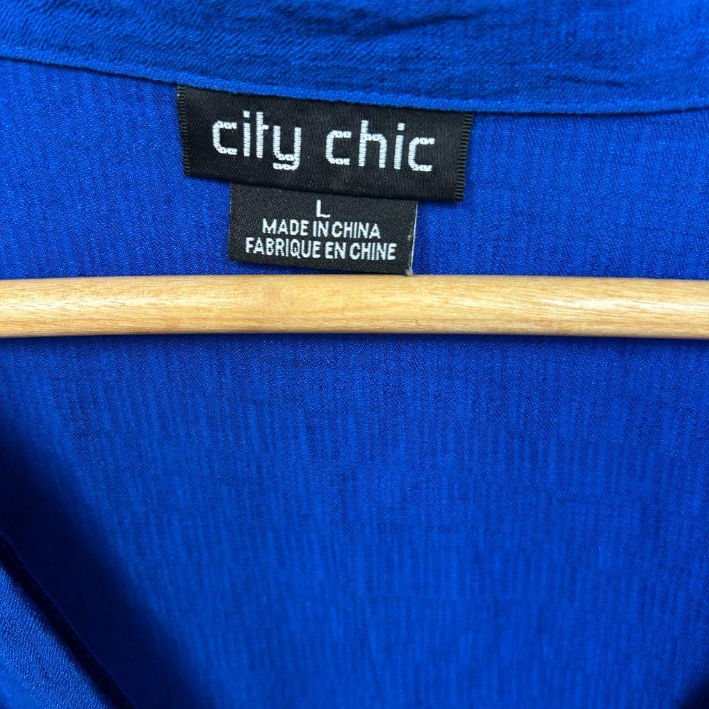 City Chic Cobalt Blue Top - Size 20