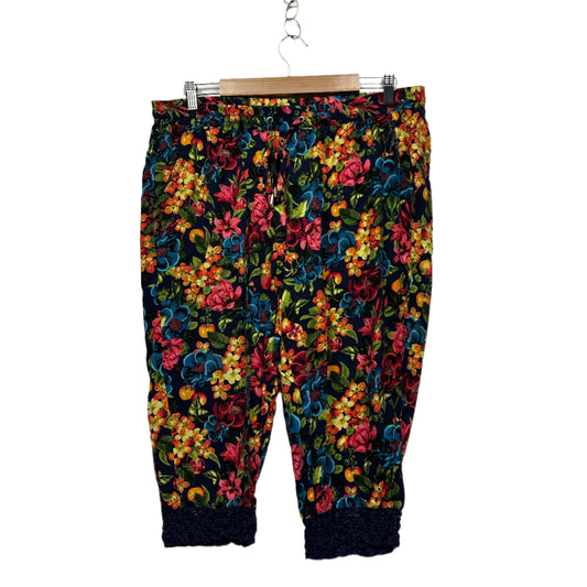 Millers Cropped Pants Size 16 Multicoloured Floral Pockets