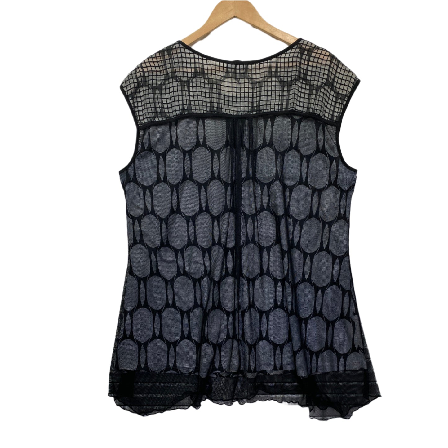 Emma Rose Top Size 20 Sleeveless Black Crochet Overlay