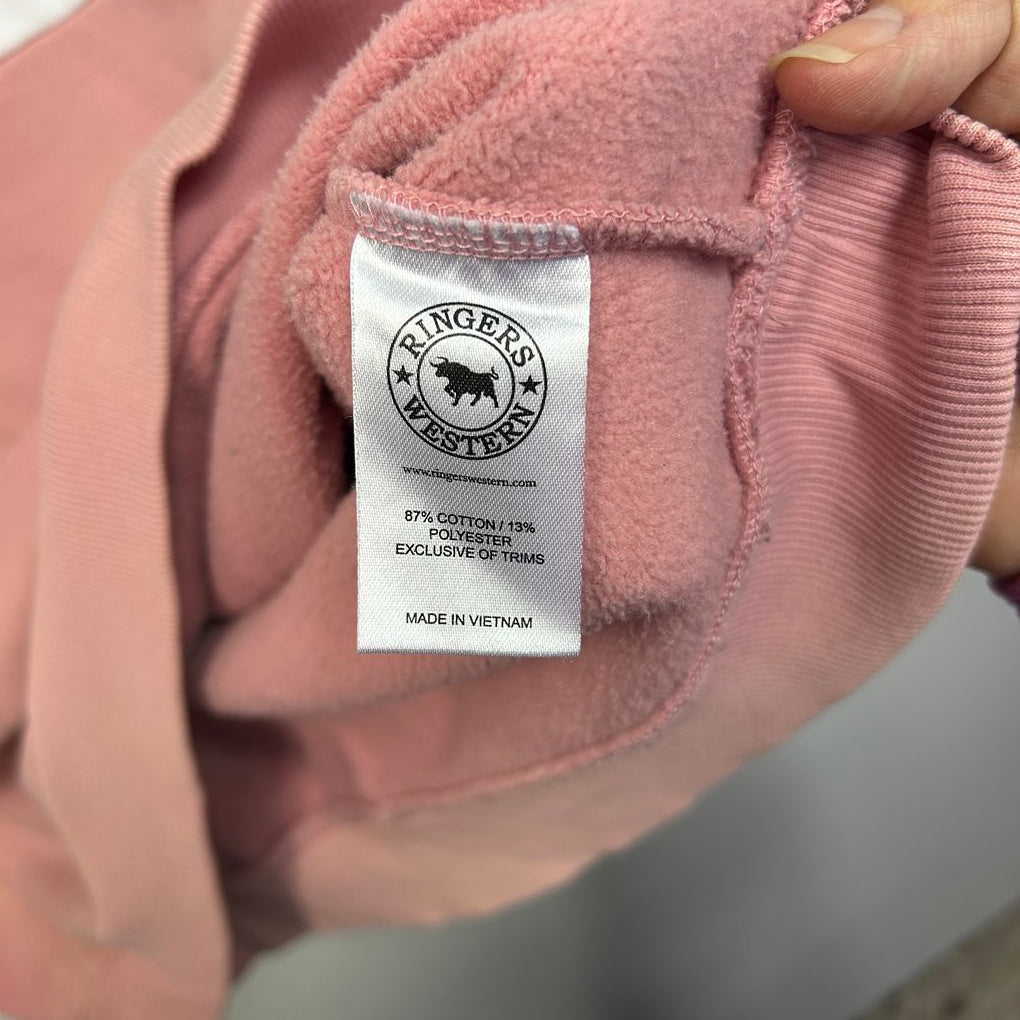 Ringers Western Pink Cotton Hoodie - Size 16