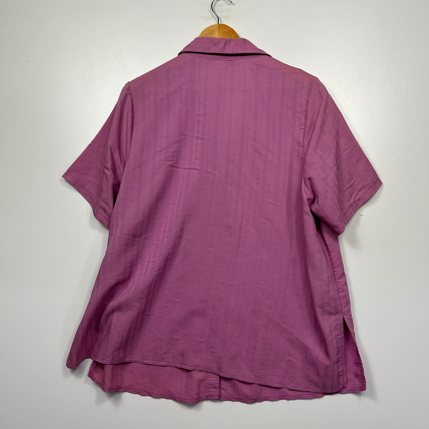 Vintage Target Mauve Textured Button-Up Shirt - Size 18