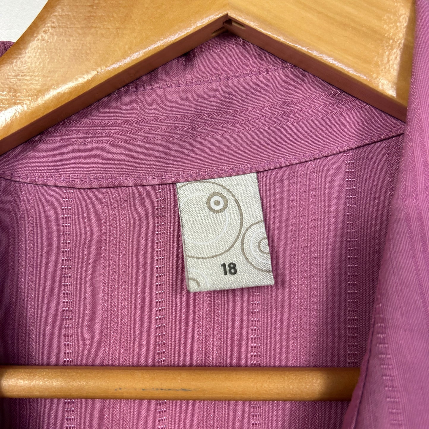 Vintage Target Mauve Textured Button-Up Shirt - Size 18