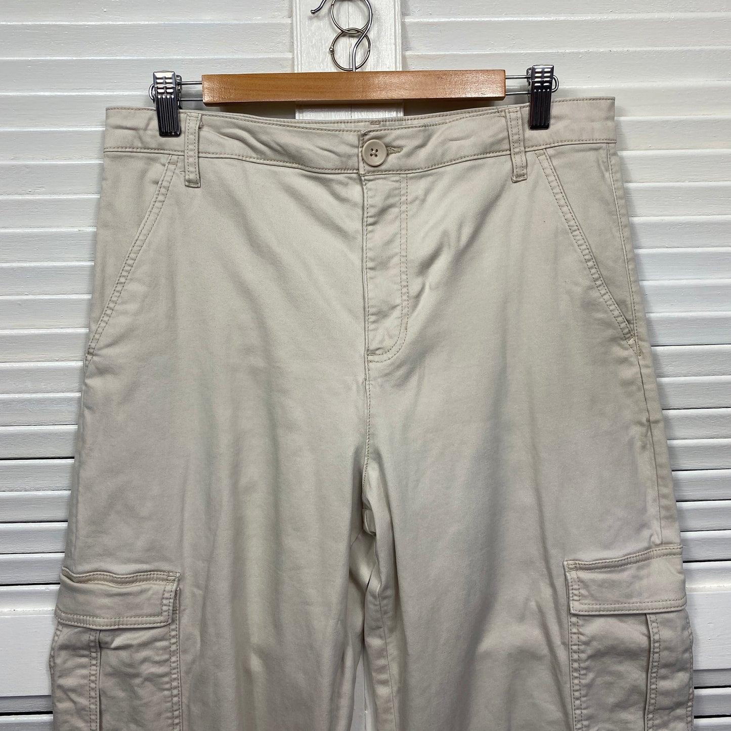 Target Cargo Pants Size 14 Cream Pockets