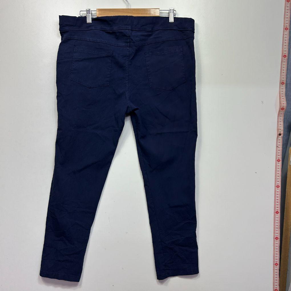 La Strada Navy Cotton Italian Pants - Size L
