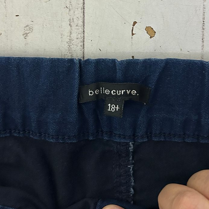 Belle Curve Denim Cropped Pants - Size 18