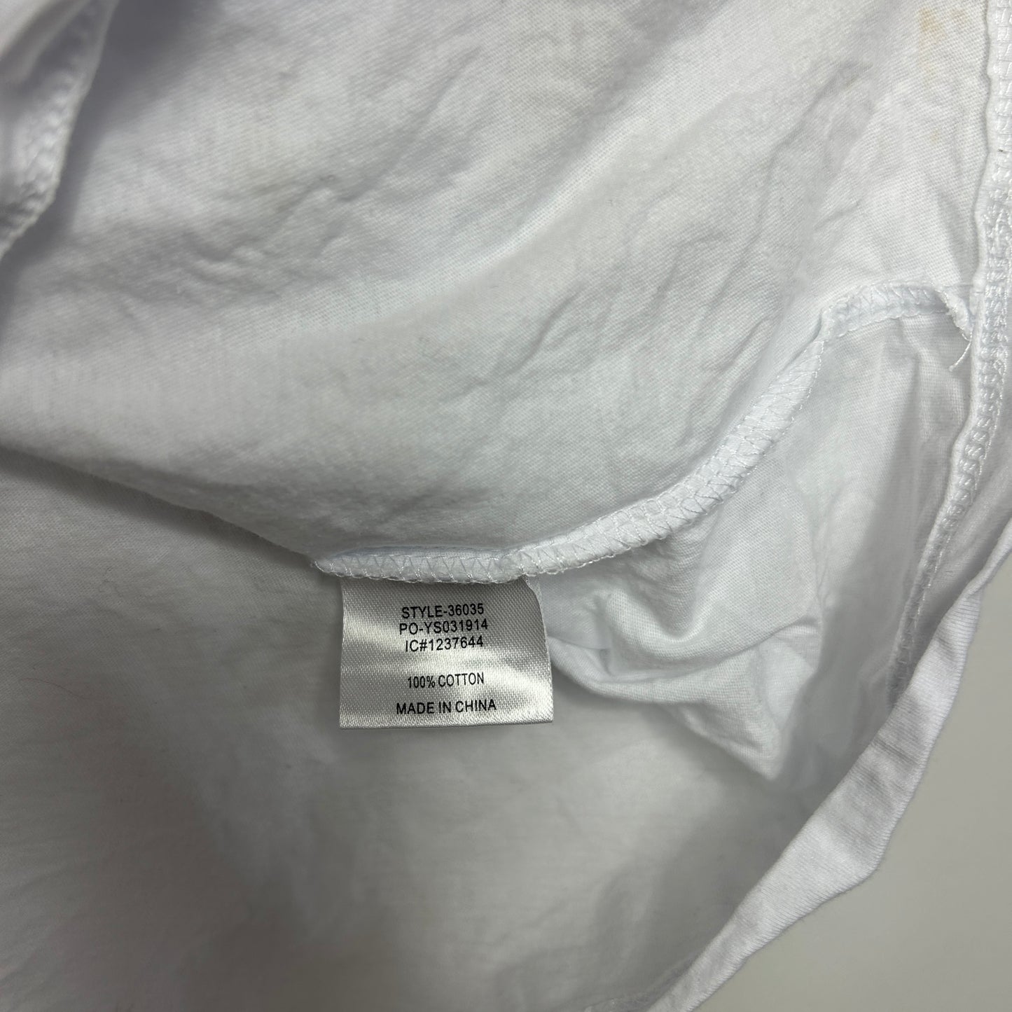 Basics by Threads White V-Neck T-Shirt - Size XXL