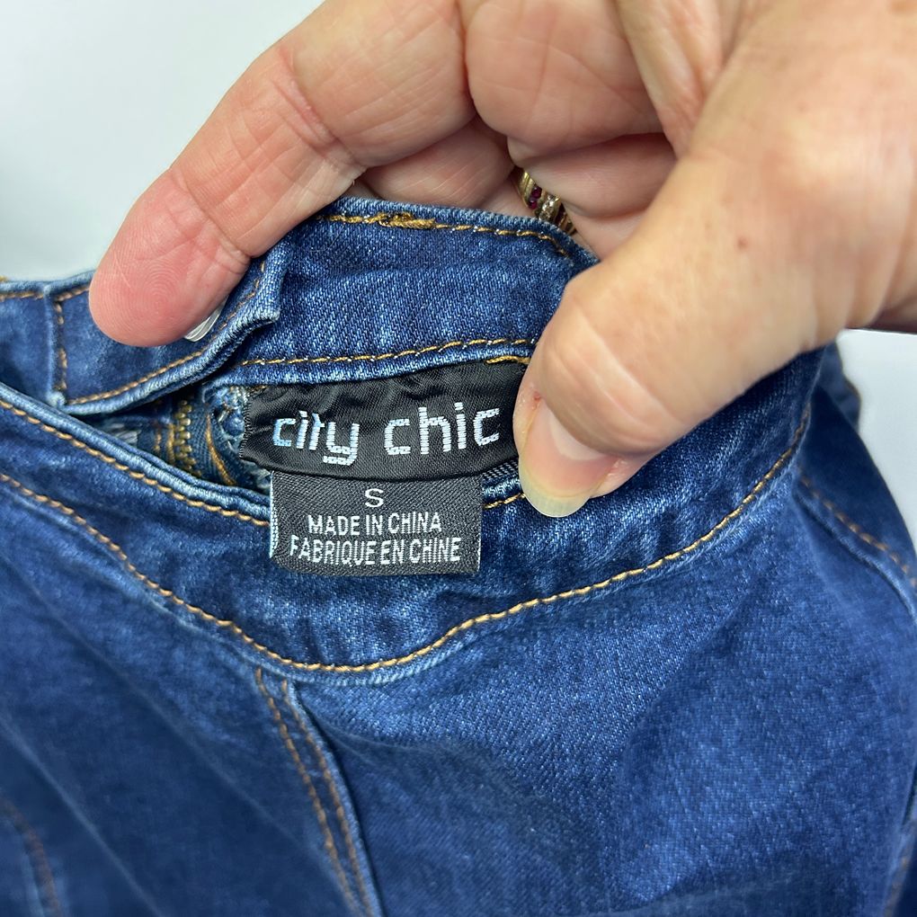 City Chic Denim Dress - Size 16/S