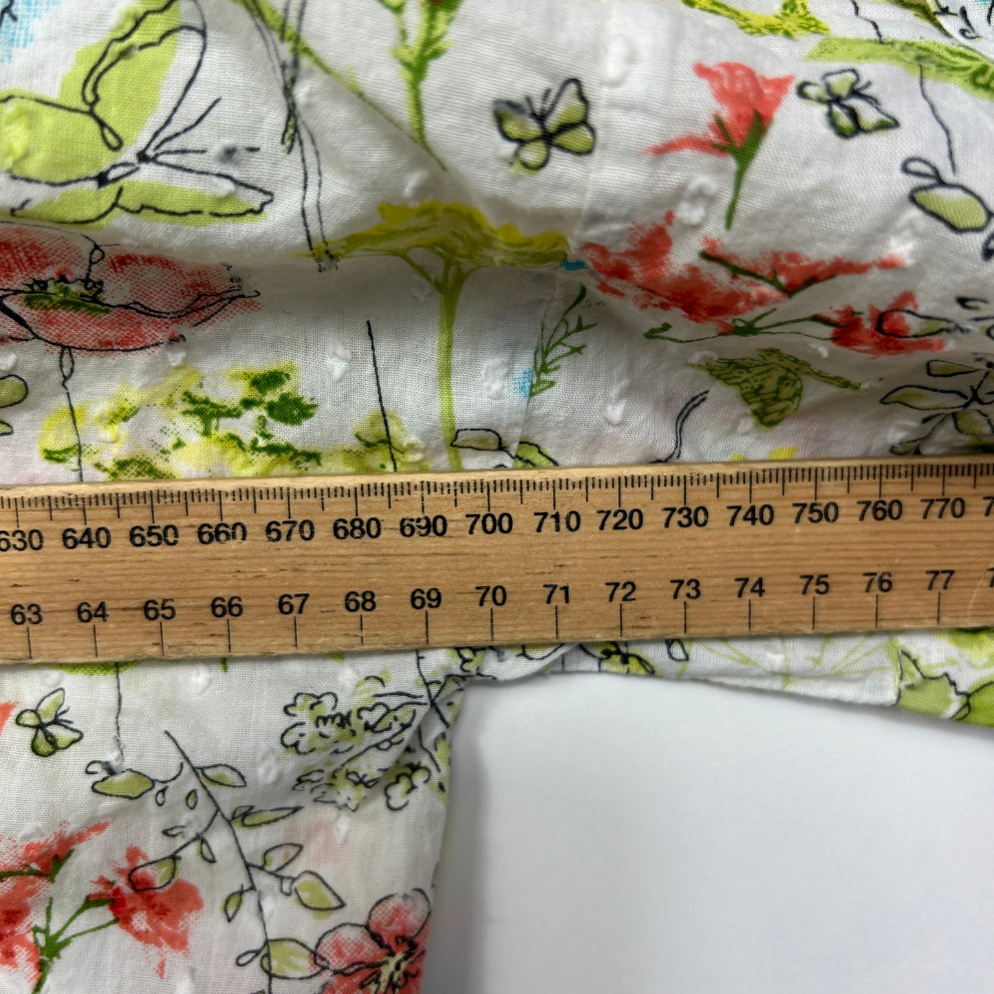 Naudic White Floral Print Kimono - Size 12/14/16