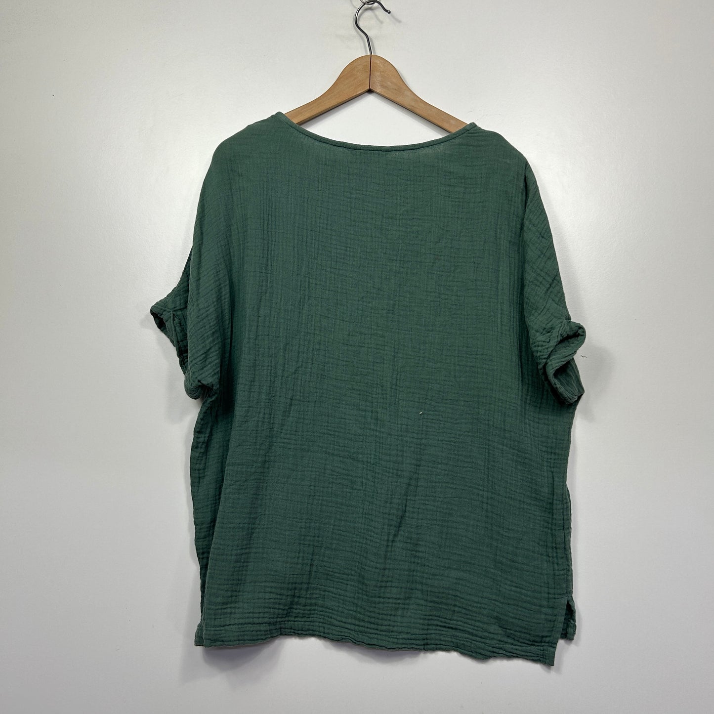 Target Woman Sage Green Textured Top - Size 16