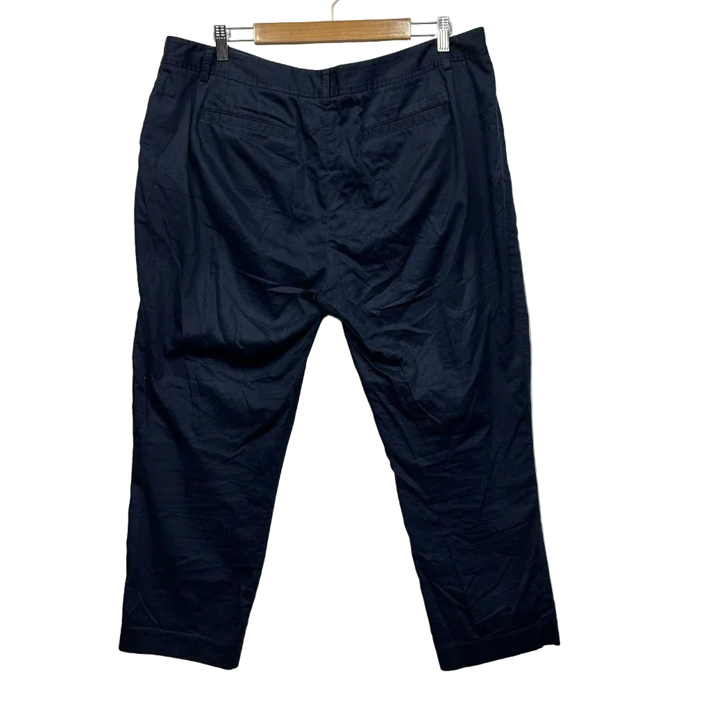 Sportscraft Navy Cotton Pants - Size 18