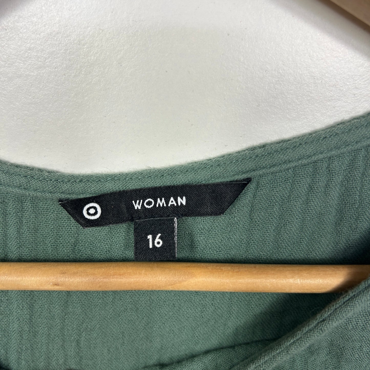 Target Woman Sage Green Textured Top - Size 16