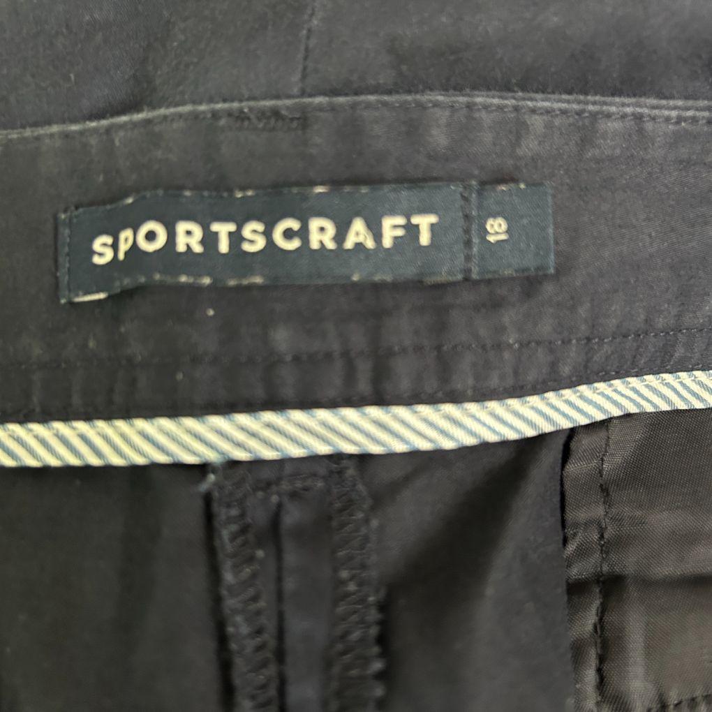 Sportscraft Navy Cotton Pants - Size 18