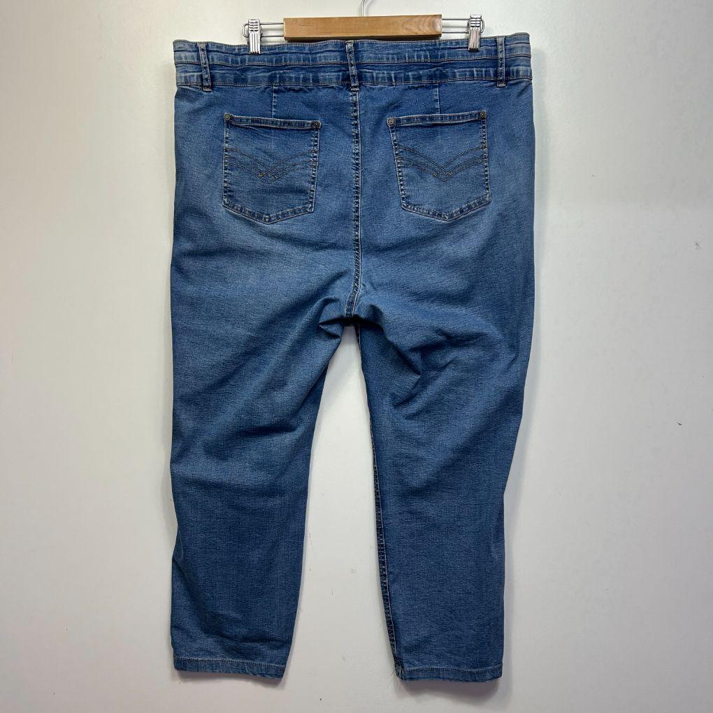 Autograph Blue Cotton Jeans - Size 22