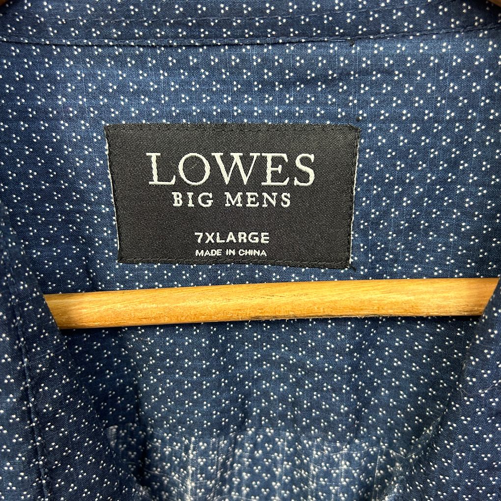 Lowes Navy Cotton Shirt - Size 7XL