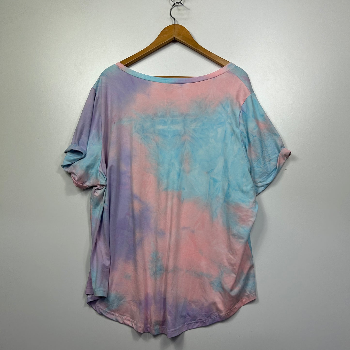Shein Curve Pastel Tie-Dye T-Shirt - Size 4XL