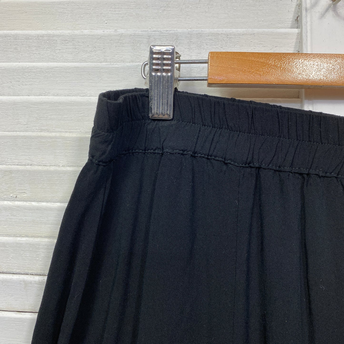 Katies Linen Maxi Skirt Size 14 Black Viscose Long Length