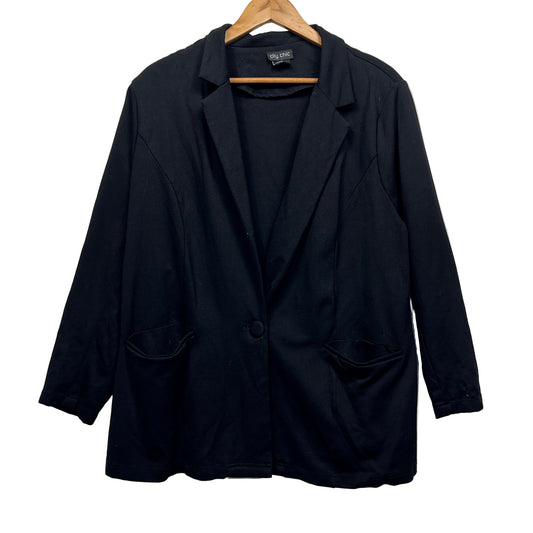 City Chic Blazer Jacket Size 22 XL Plus Black Long Sleeve *Fault