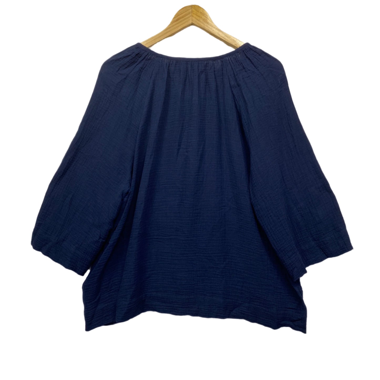 Suzanne Grae Top Size 14 Long Sleeve Navy Blue