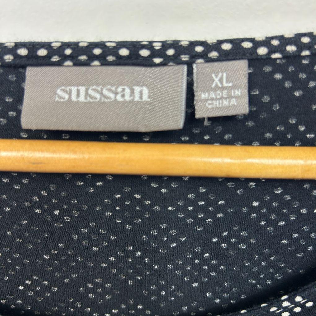Sussan Black Spot Cotton Top - Size XL