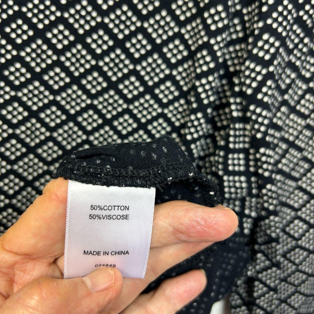 Sussan Black Spot Cotton Top - Size XL