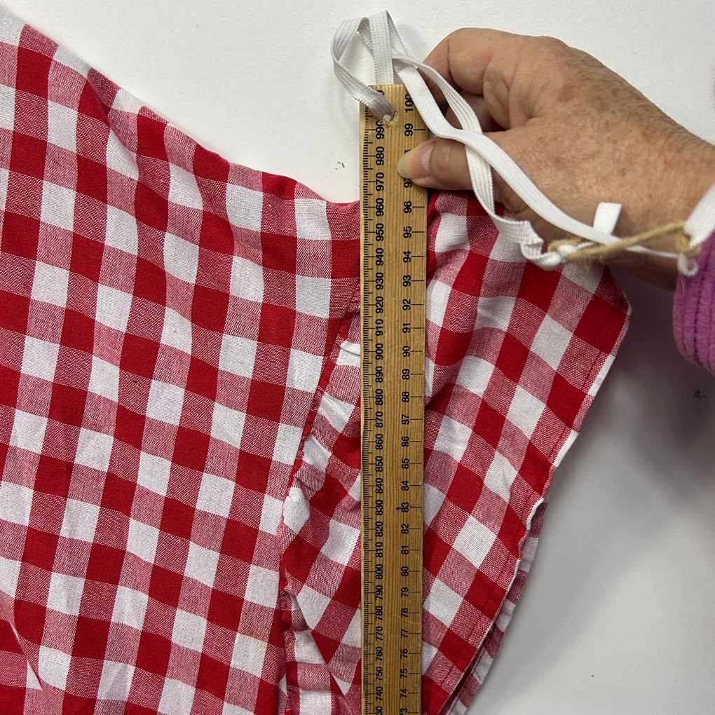 Red Gingham Smock Dress - Size 14/16