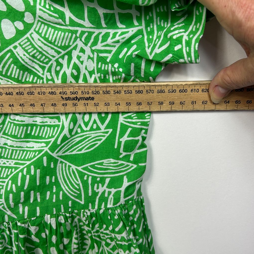 Green Print Maxi Dress - Size 16/18?