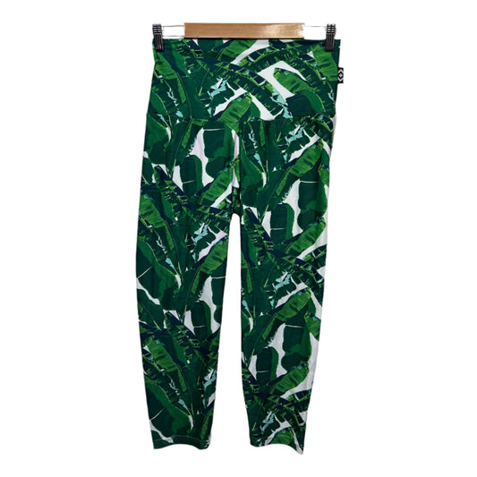 Exoticathletica Leggings Size Large 14 Green Leaf Print