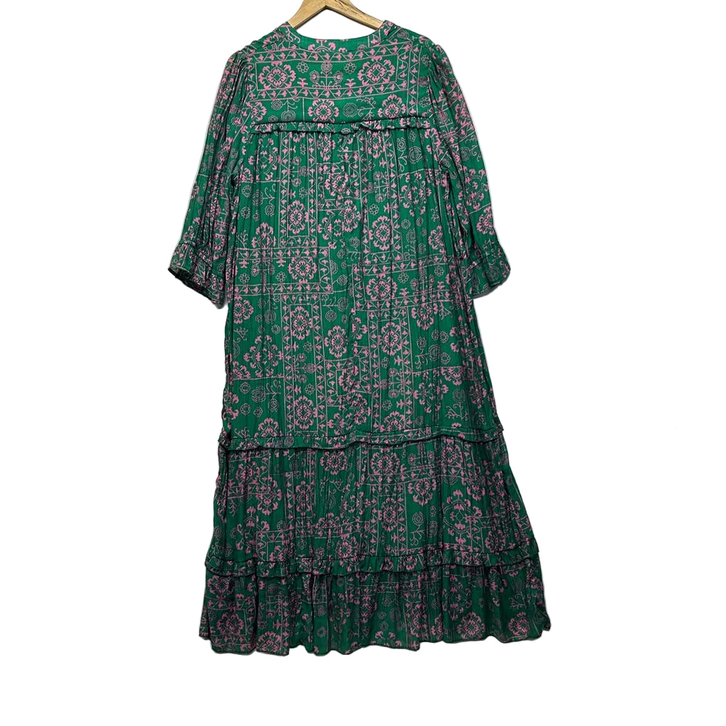 Green Pink Maxi Dress - Size 14/16