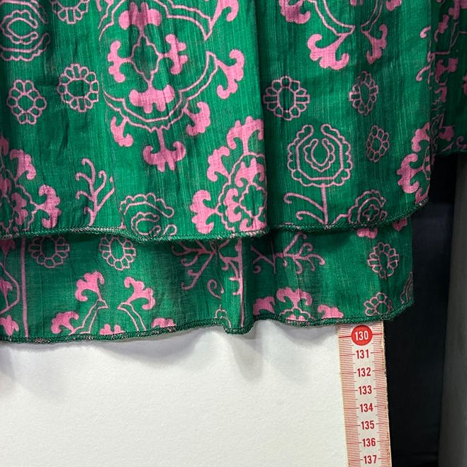 Green Pink Maxi Dress - Size 14/16