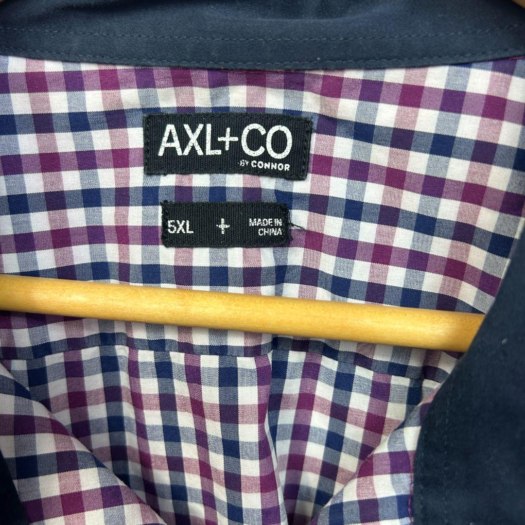 AXL & Co Blue Check Cotton Shirt - Size 5XL