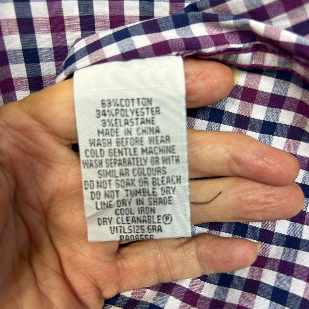 AXL & Co Blue Check Cotton Shirt - Size 5XL