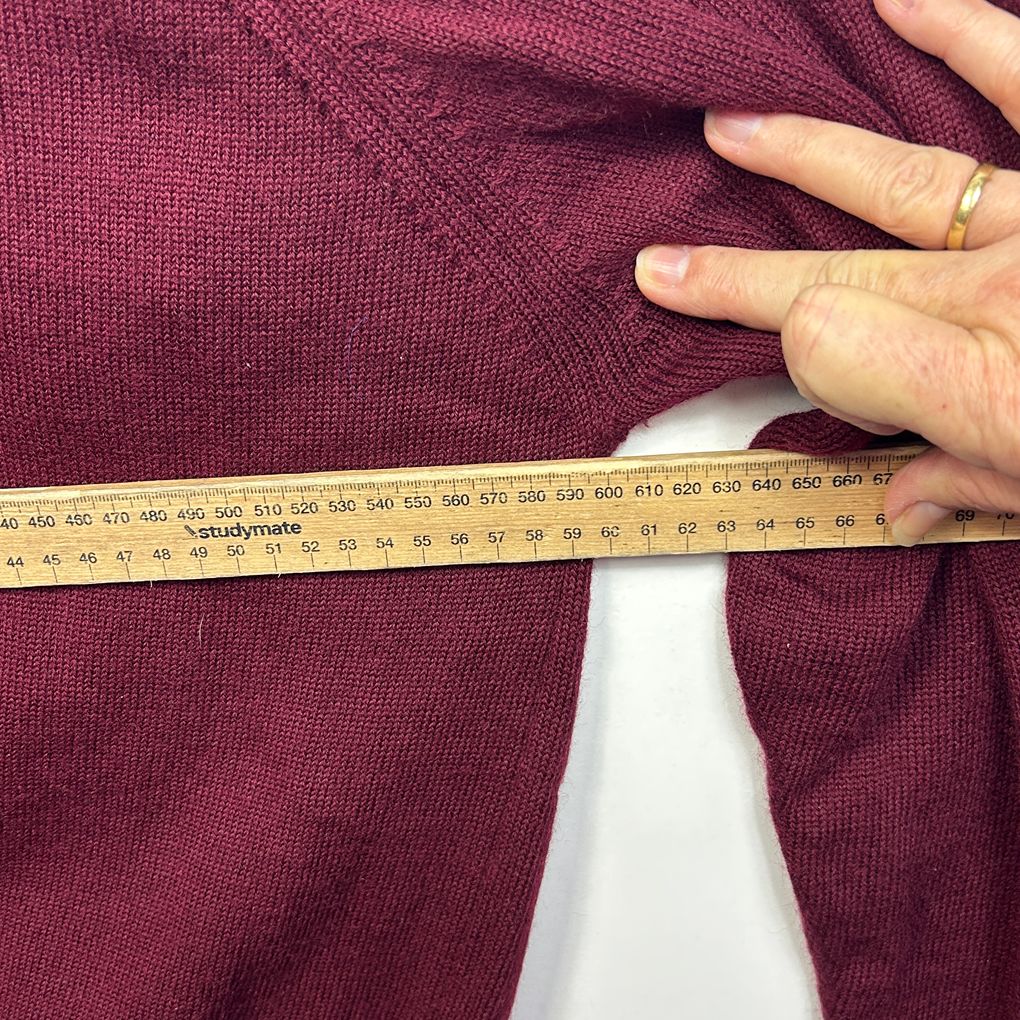 Vintage Goodman Burgundy Wool Jumper - Size 20
