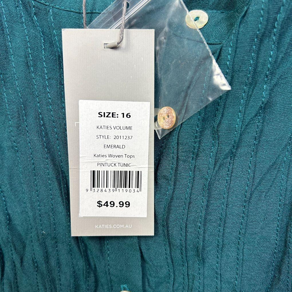 Katies Emerald Tunic Top - Size 16