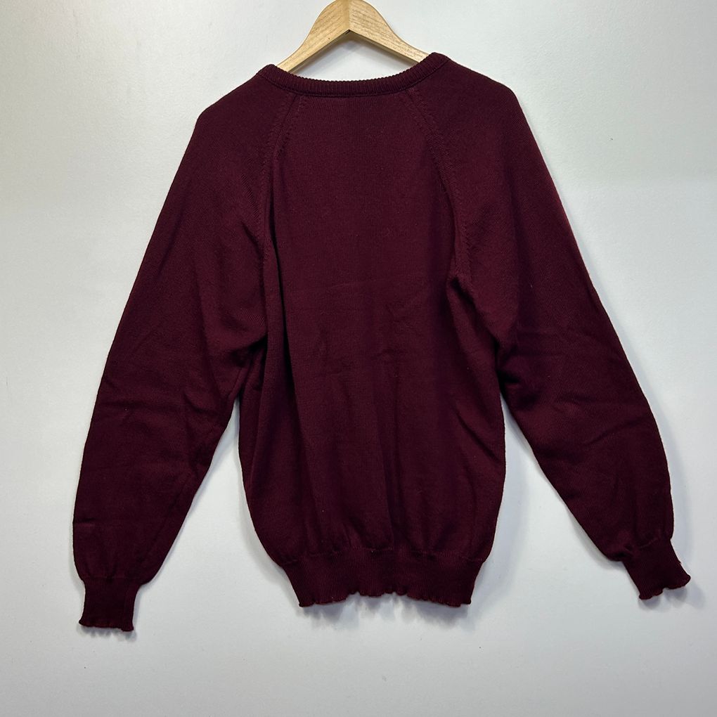 Vintage Goodman Burgundy Wool Jumper - Size 20