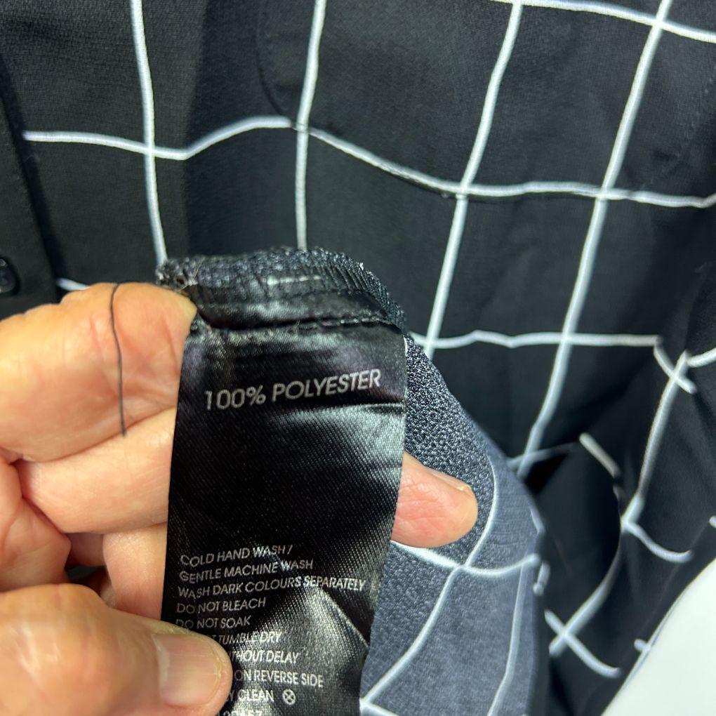 Autograph Black Check Sleeveless Top - Size 18