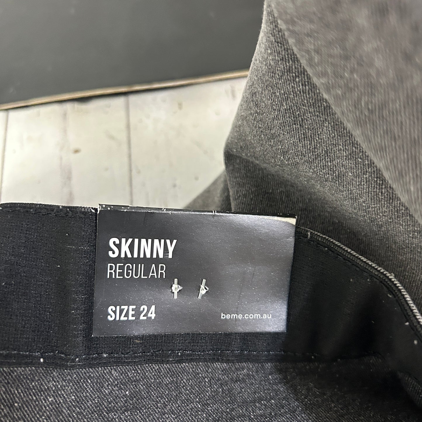 Beme Grey Skinny Regular Denim Jean - Size 24
