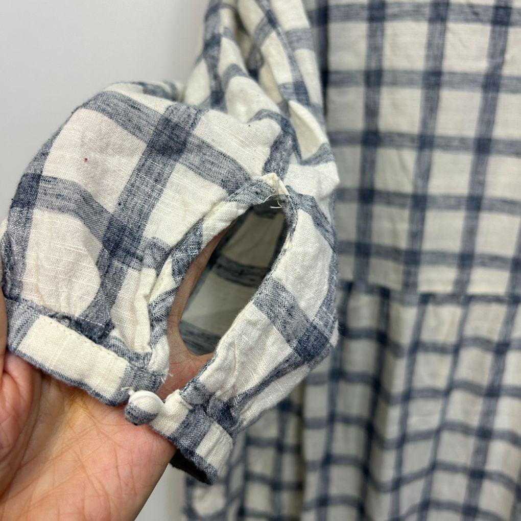 Anko Cream Check Cotton Dress - Size 18