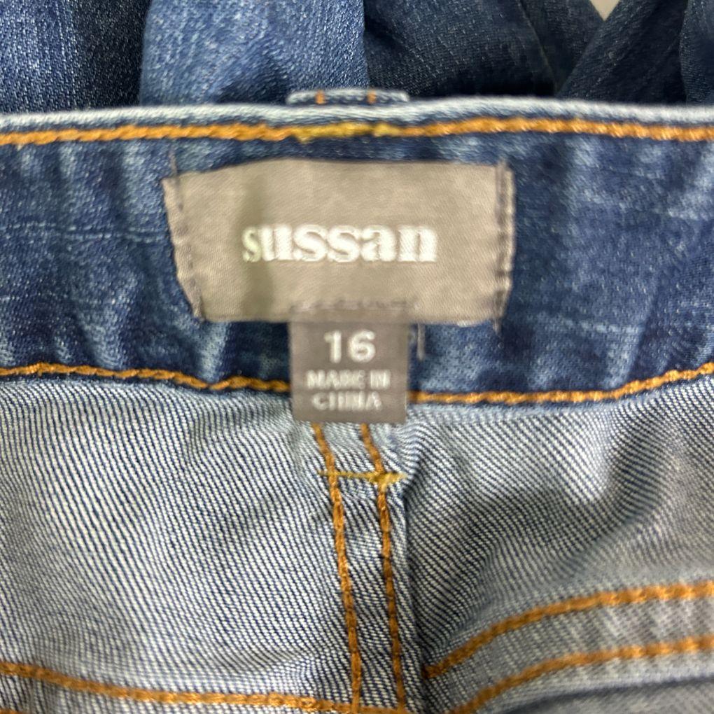 Sussan Blue Cotton Jeans - Size 16