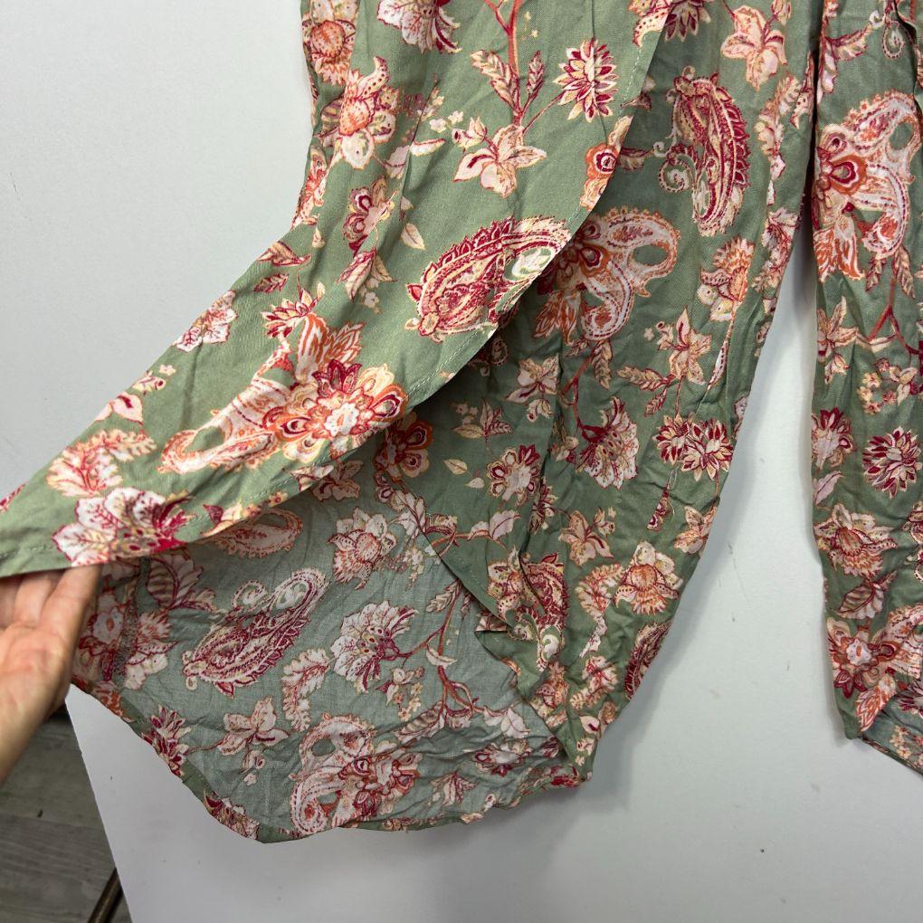 Rockmans Green Floral Culottes - Size 16