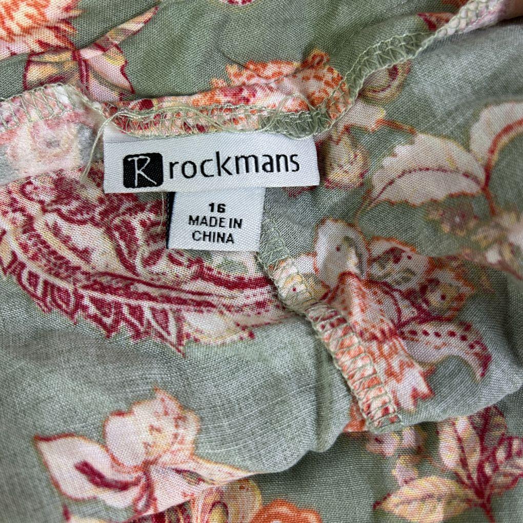 Rockmans Green Floral Culottes - Size 16