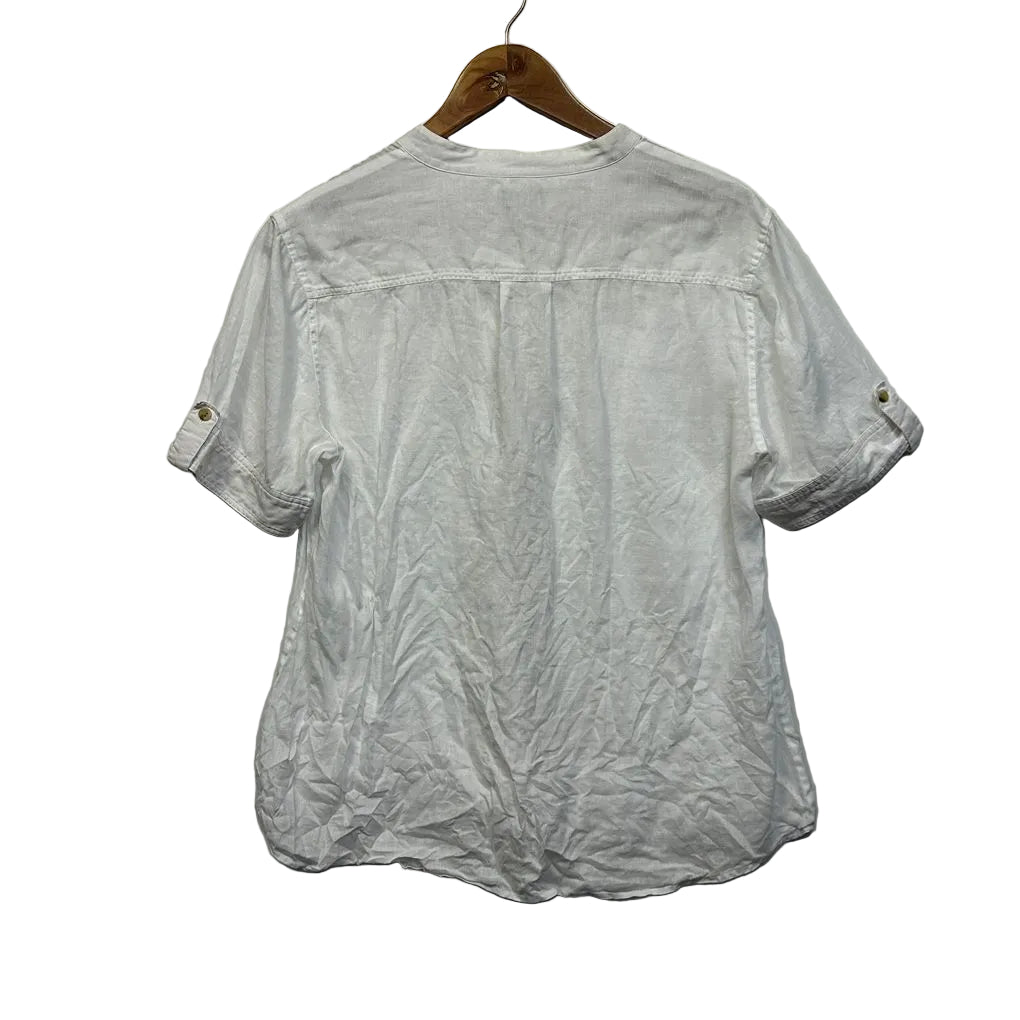 Sportscraft White Linen Shirt - Size 14